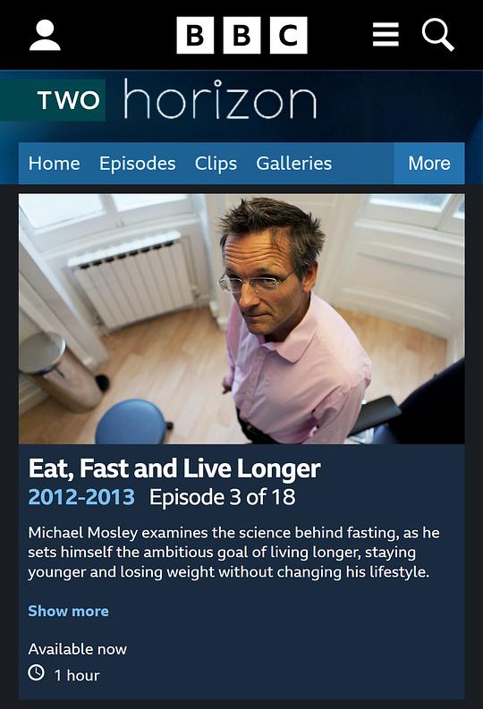 《节食与长寿》纪录片封面