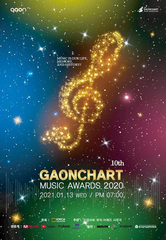 《第10届 Gaon Chart 音乐颁奖典礼》活动封面
