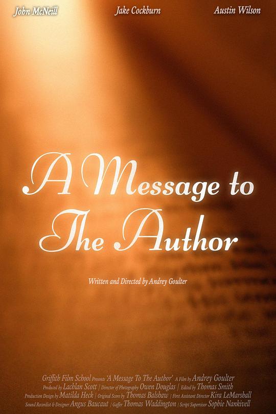《A Message to the Author》电影封面