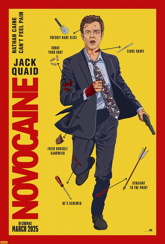 《无痛凯恩》电影封面